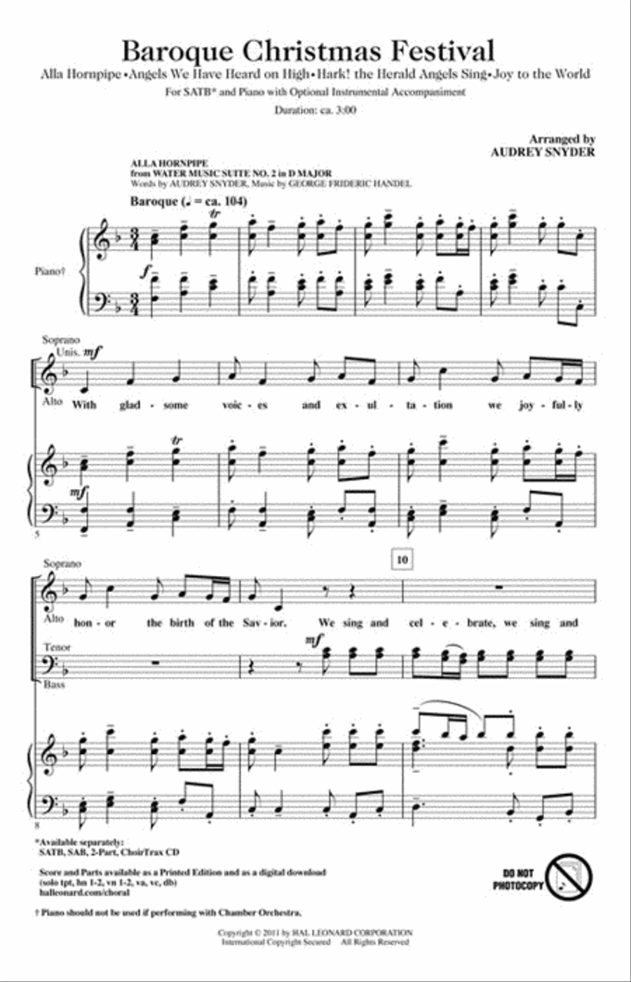 Baroque Christmas Festival 4-Part scores gallery preview page 2
