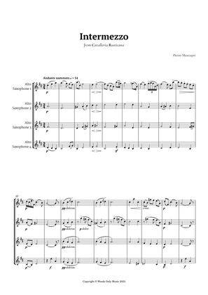 Book cover for Intermezzo from Cavalleria Rusticana by Mascagni for Alto Sax Quartet