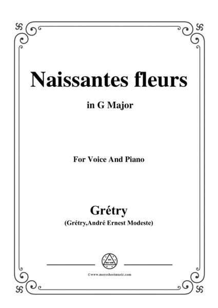 Grétry-Naissantes fleurs,from 'Céphale et Procris',in G Major,for Voice and Piano image number null