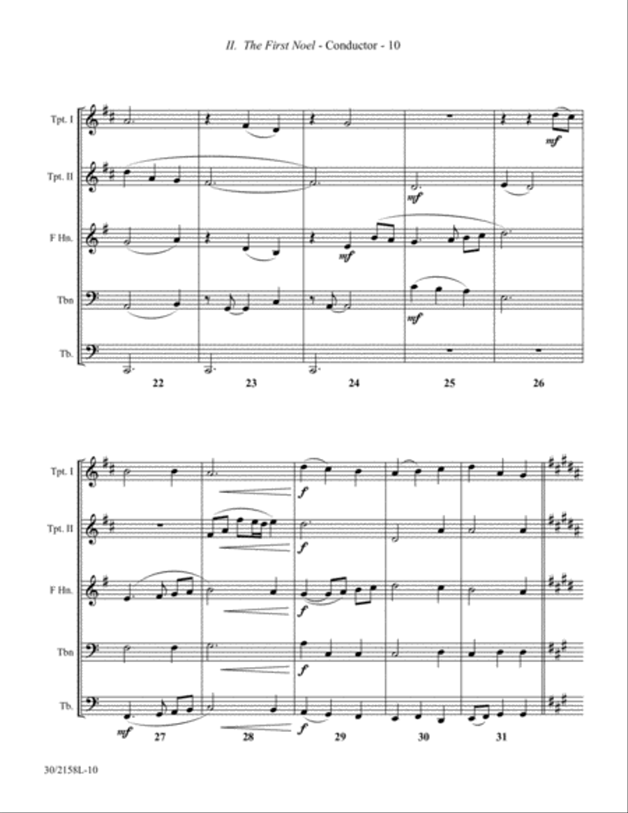 Christmas Suite for Brass Quintet Brass Quintet scores gallery preview page 10
