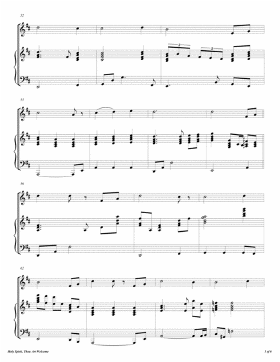 Holy Spirit, Thou Art Welcome Flute Solo scores gallery preview page 6