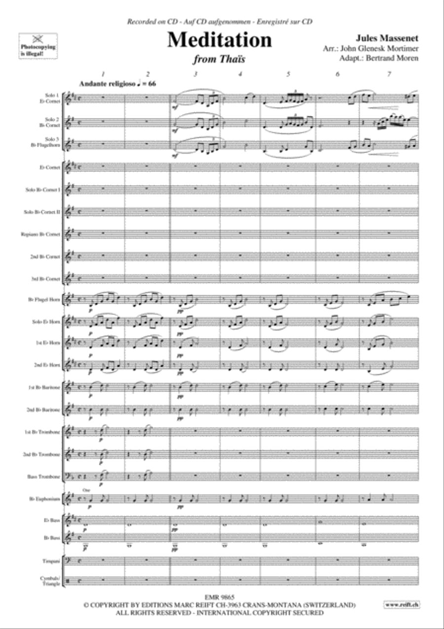 Meditation Meditation Brass Trio scores gallery preview page 3