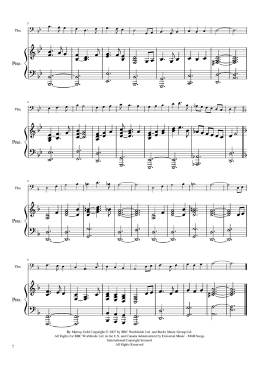 Martha's Theme Piano scores gallery preview page 2