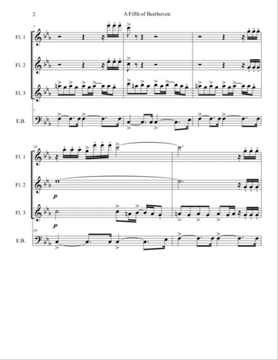 A Fifth Of Beethoven A Fifth Of Beethoven Small Ensemble scores gallery preview page 2