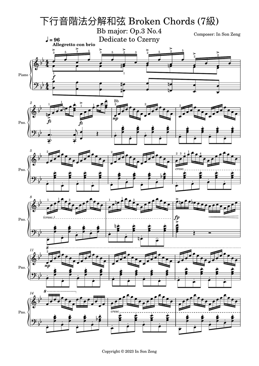 Op.3 No.4-6 by In Son Zeng Piano Method scores gallery preview page 2