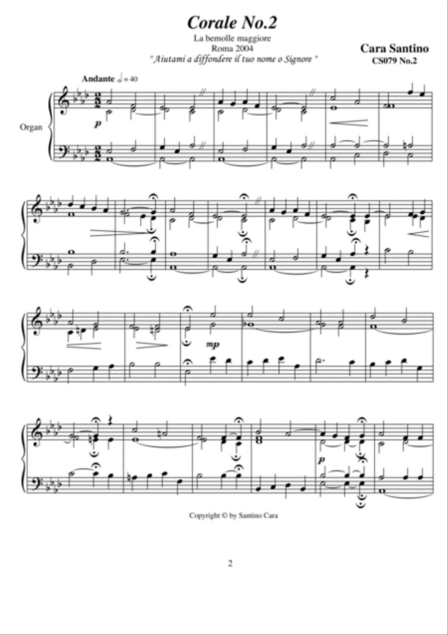 2 Chorales for organ - CS079 Organ Solo scores gallery preview page 2