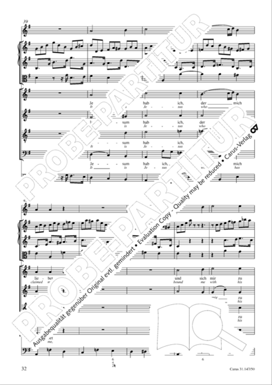 Heart and mouth and thought and action (Herz und Mund und Tat und Leben) (Herz und Mund und Tat und Leben) 4-Part scores gallery preview page 33