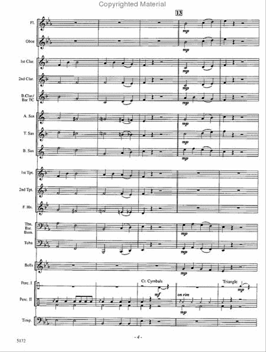 Triangle Time Triangle Time Concert Band scores gallery preview page 4
