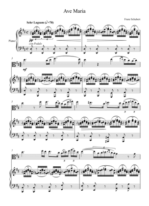 Franz Schubert - Ave Maria (Viola Solo) - D Key