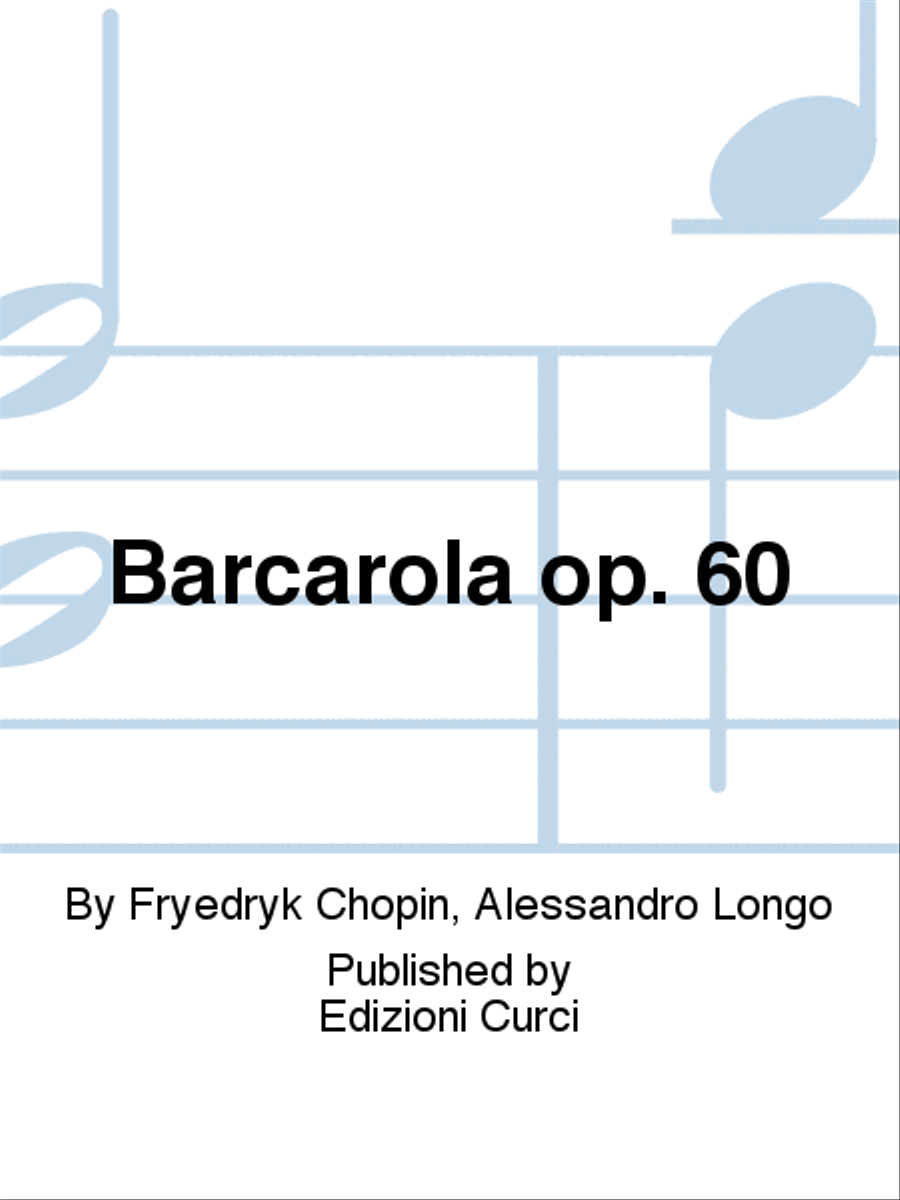 Barcarola op. 60 Barcarola op. 60 Piano Solo scores gallery preview page 1