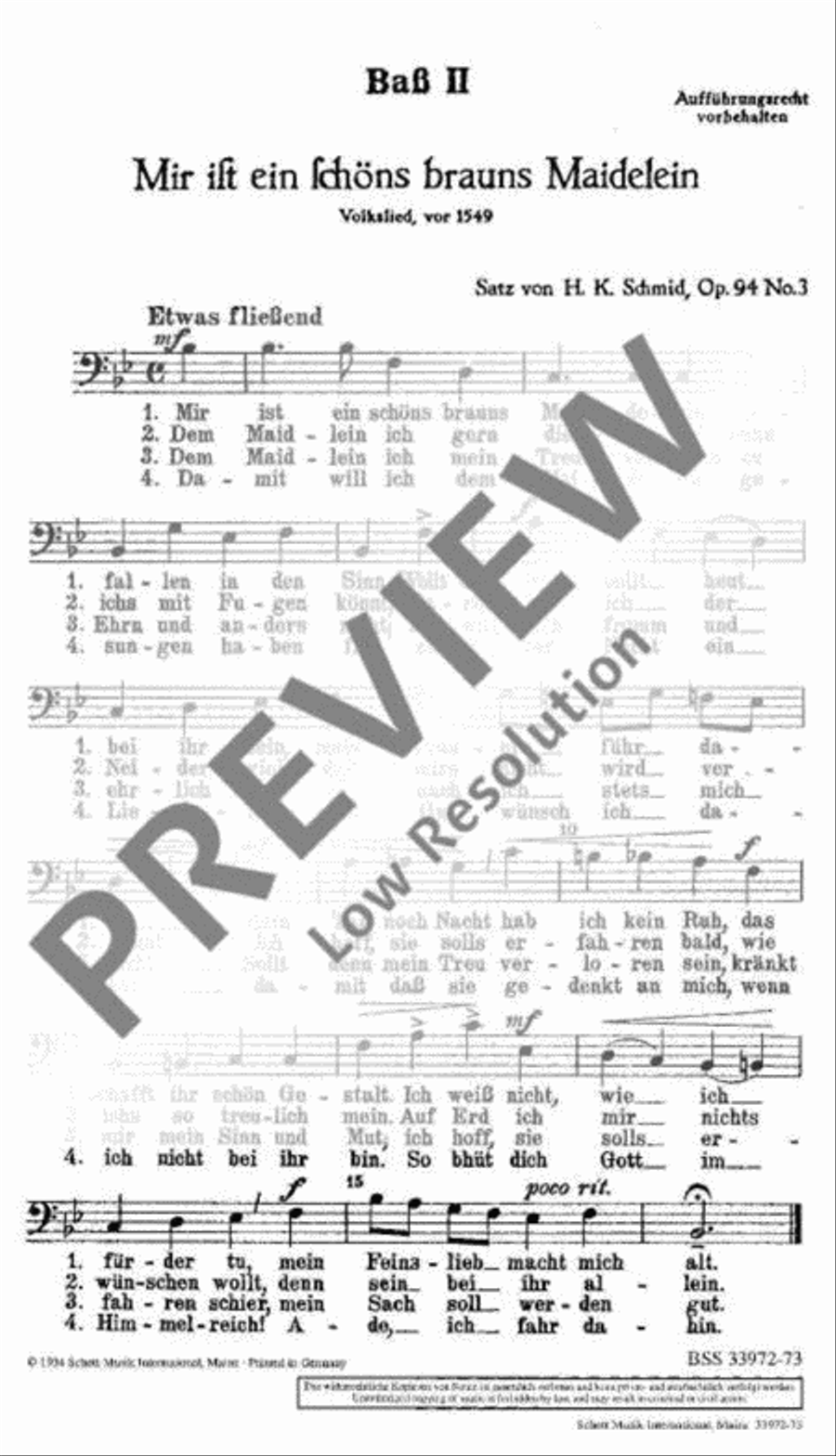 Mir ist ein schönes brauns Maidlein gefallen in den Sinn Men's Choir scores gallery preview page 8