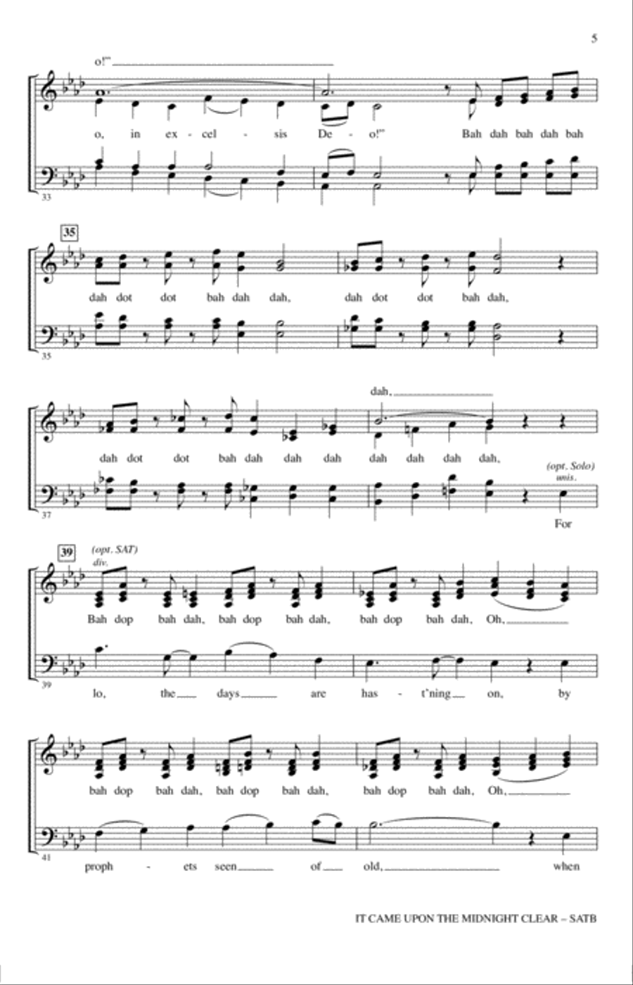 It Came Upon The Midnight Clear 4-Part scores gallery preview page 4