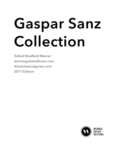 Gaspar Sanz Collection for Classical Guitar