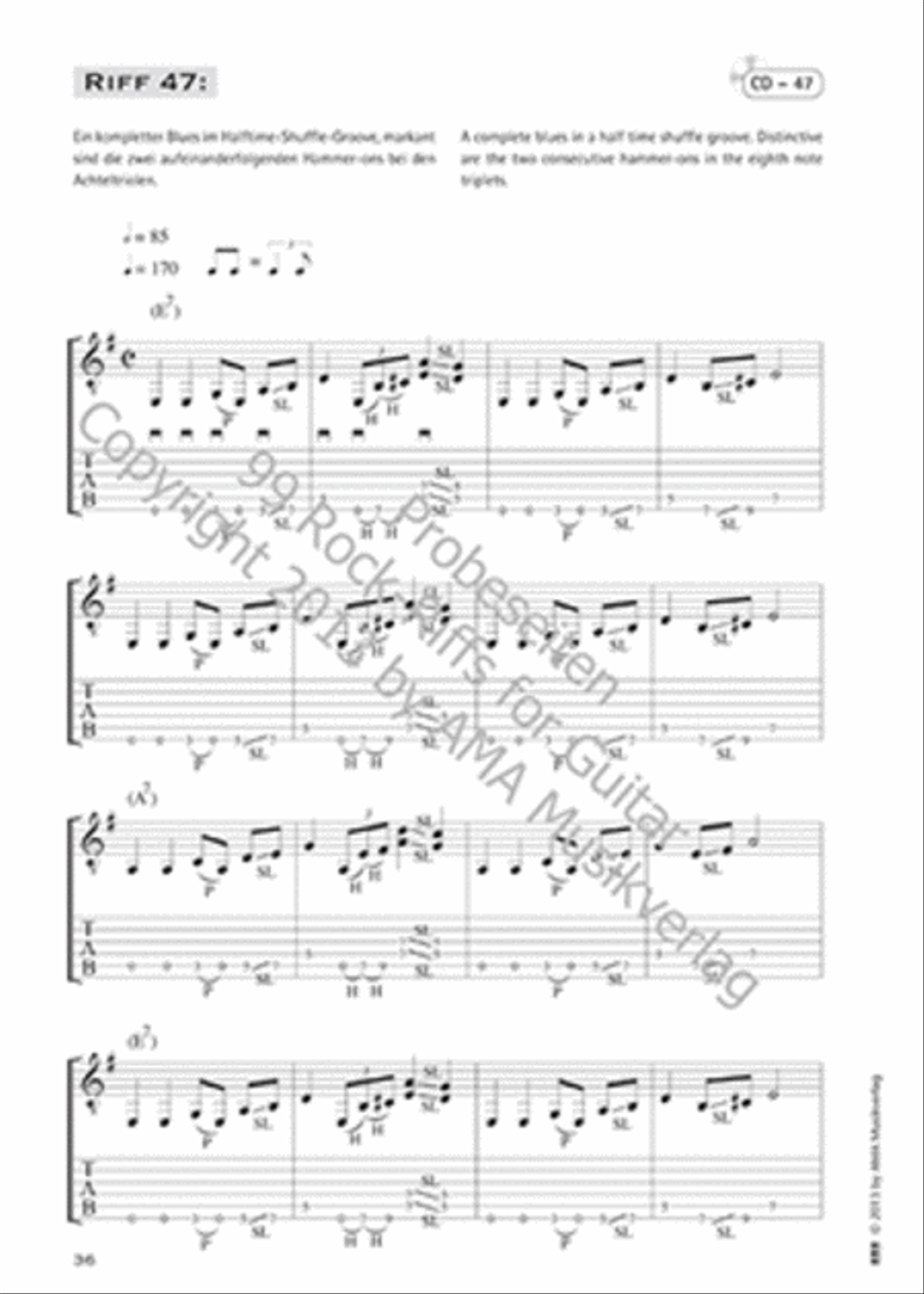 99 Rock Riffs for Guitar 99 Rock Riffs for Guitar Guitar scores gallery preview page 3