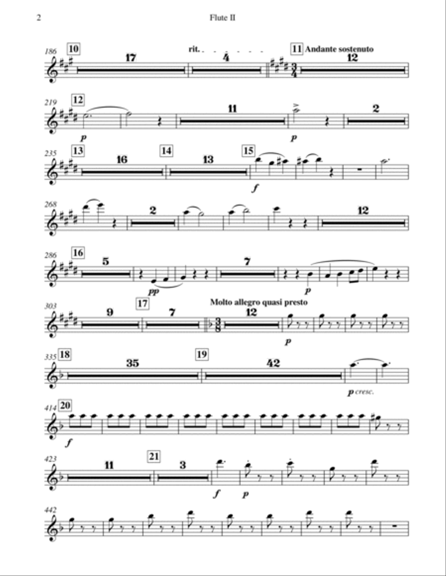 Saint Saens Morceau de concert, Op.154 for Harp and Orchestra (Complete parts without Solo Harp Part Full Orchestra scores gallery preview page 6