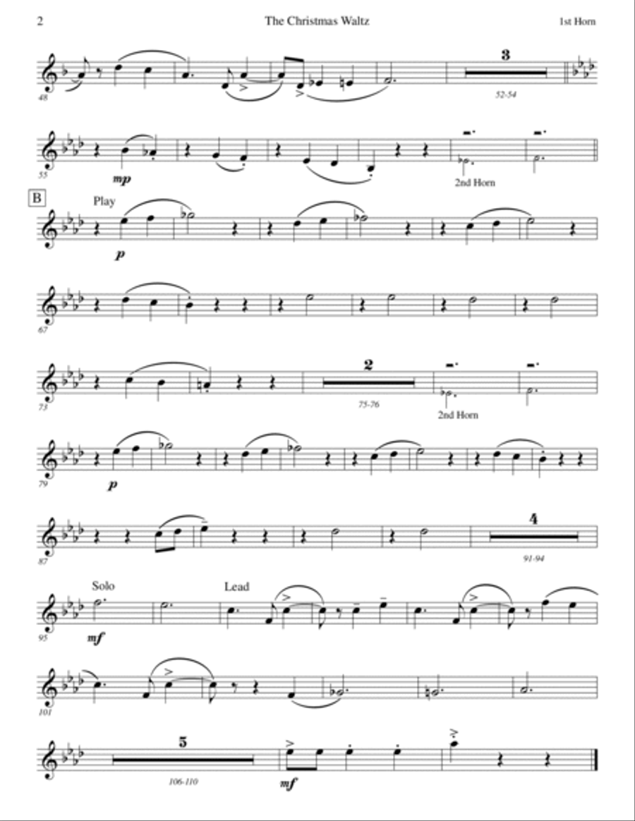 The Christmas Waltz Brass Quartet scores gallery preview page 5