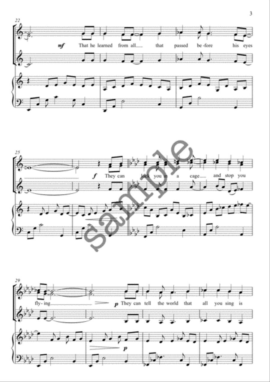 Nelson Mandela - Across the Skies SSAA scores gallery preview page 3
