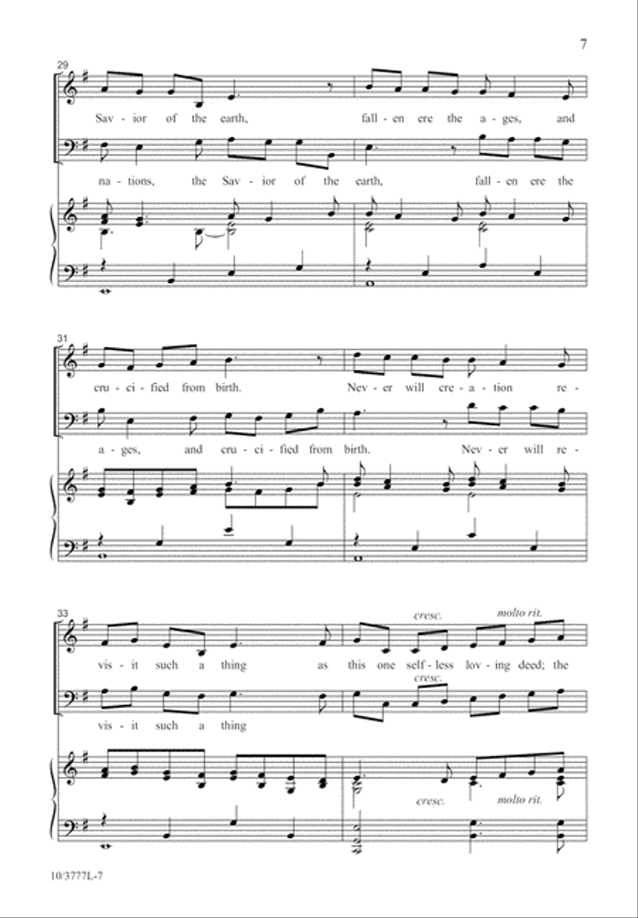 Christ Jesus Now Is Fallen 4-Part scores gallery preview page 7
