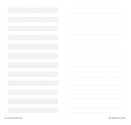 The Musician's Notes (Barenreiter Notebook "Cello")