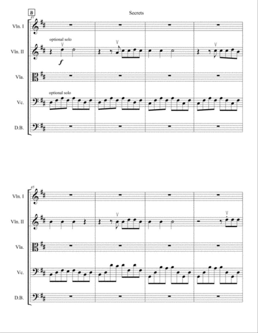 Secrets String Orchestra scores gallery preview page 6