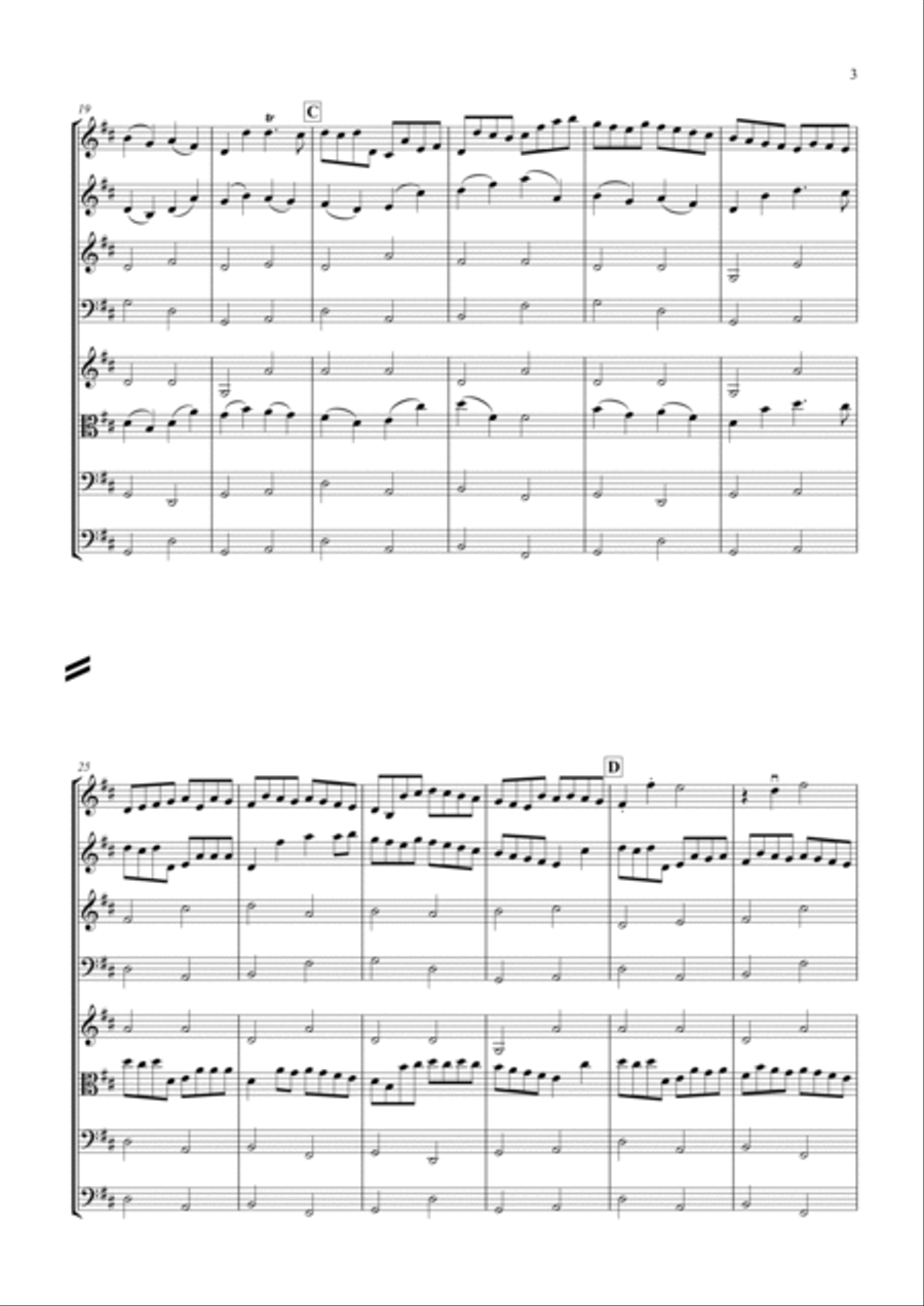 Easier Pachelbel Canon Cello scores gallery preview page 3