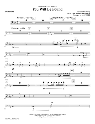 You Will Be Found (from Dear Evan Hansen) (arr. Mac Huff) - Trombone