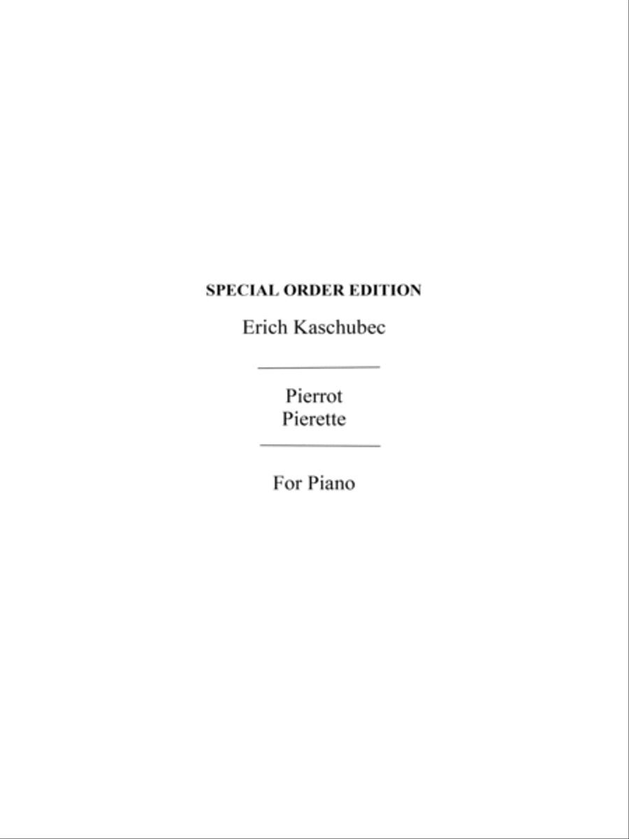 Pierrot Pierette Two Concert Waltzes Piano Solo scores gallery preview page 1