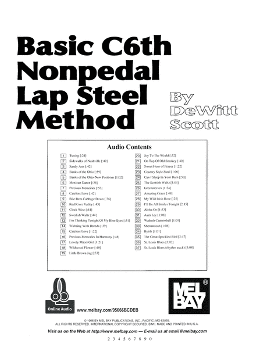 Basic C6th Nonpedal Lap Steel Method Electric Guitar scores gallery preview page 7