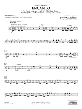 Selections from Encanto (arr. Paul Murtha) - Percussion 1