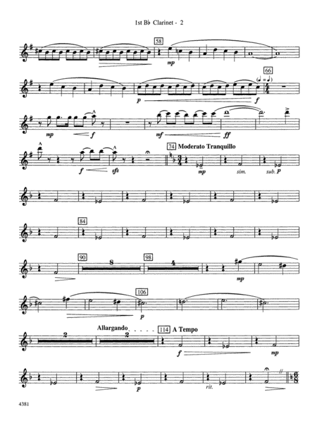 Variations on a Nautical Hymn: 1st B-flat Clarinet