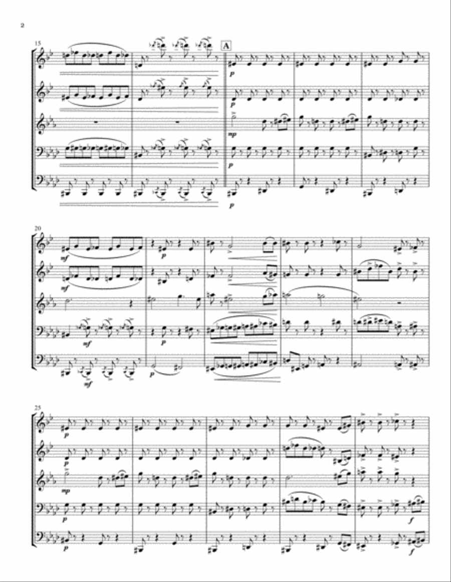 The Aba Daba Honeymoon The Aba Daba Honeymoon Brass Quintet scores gallery preview page 3
