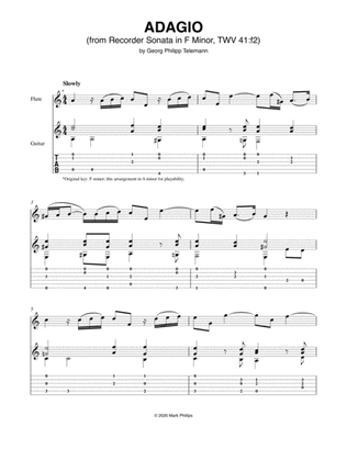 Adagio (from Recorder Sonata in F Minor, TWV 41:f2)