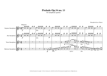 Shostakovich Prelude Op. 34 no. 15