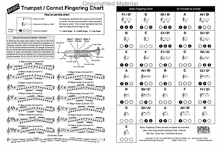 Basic Fingering Chart for Trumpet