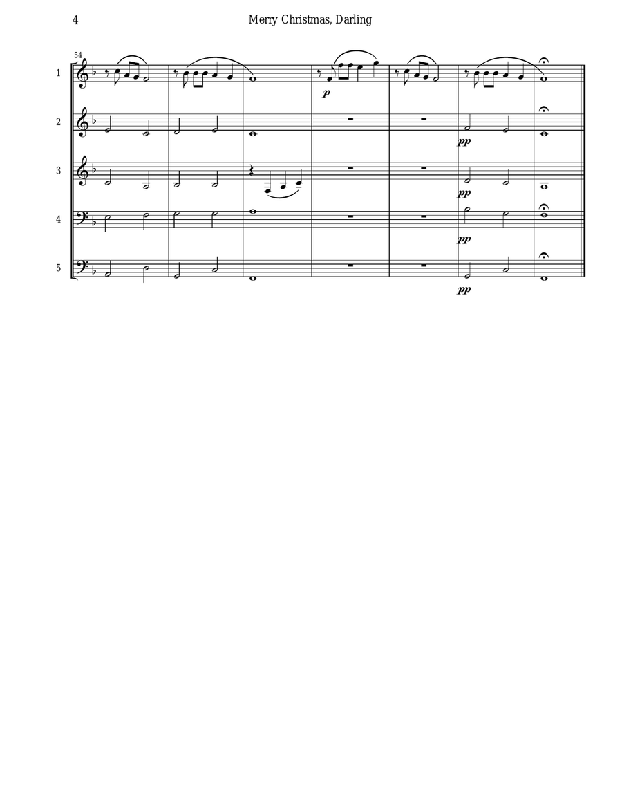 Merry Christmas, Darling Brass Ensemble scores gallery preview page 5