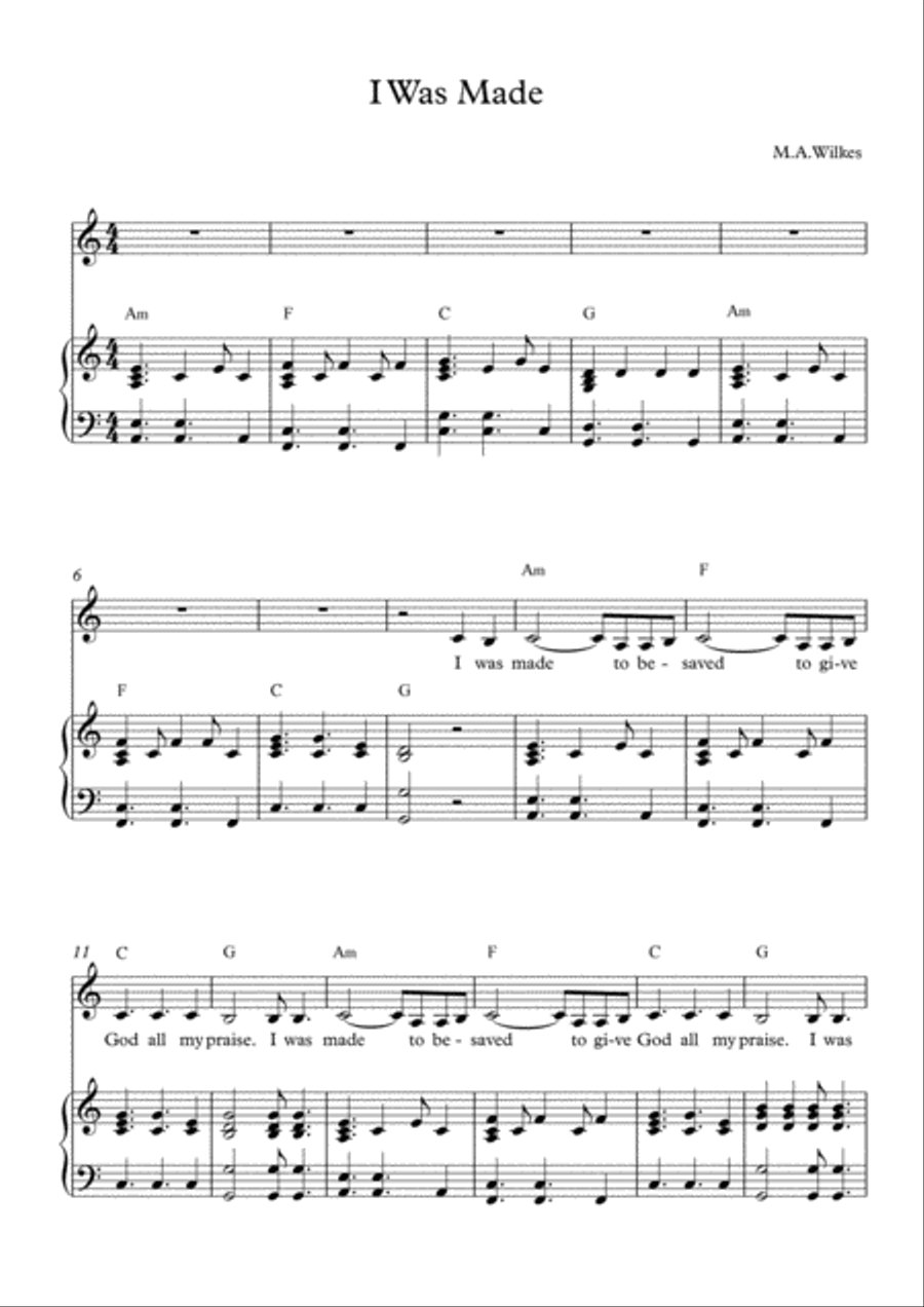 I Was Made I Was Made Voice scores gallery preview page 1