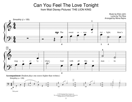 Can You Feel The Love Tonight (from The Lion King)