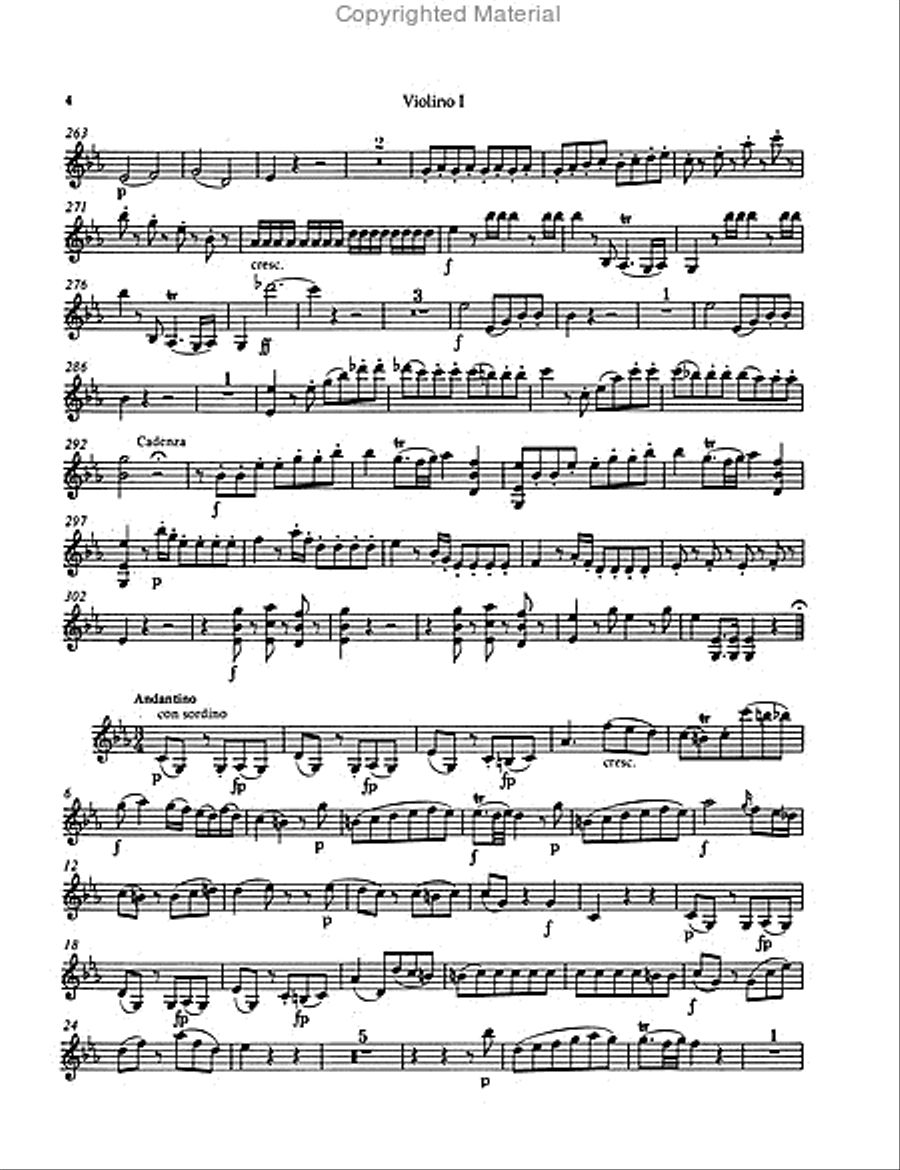 Concerto for Piano and Orchestra, No. 9 E flat major, KV 271 'Jeunehomme' Orchestra scores gallery preview page 3