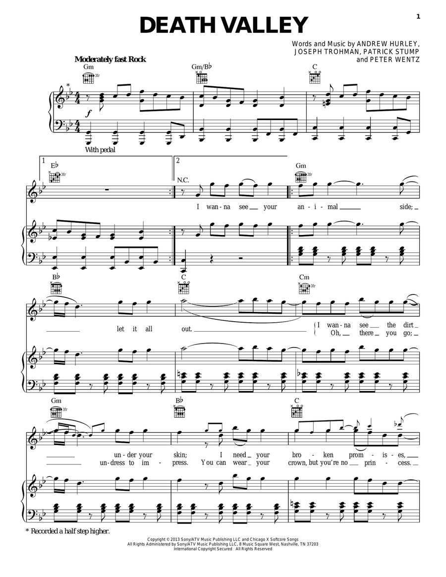 Death Valley Death Valley Acoustic Guitar scores gallery preview page 1