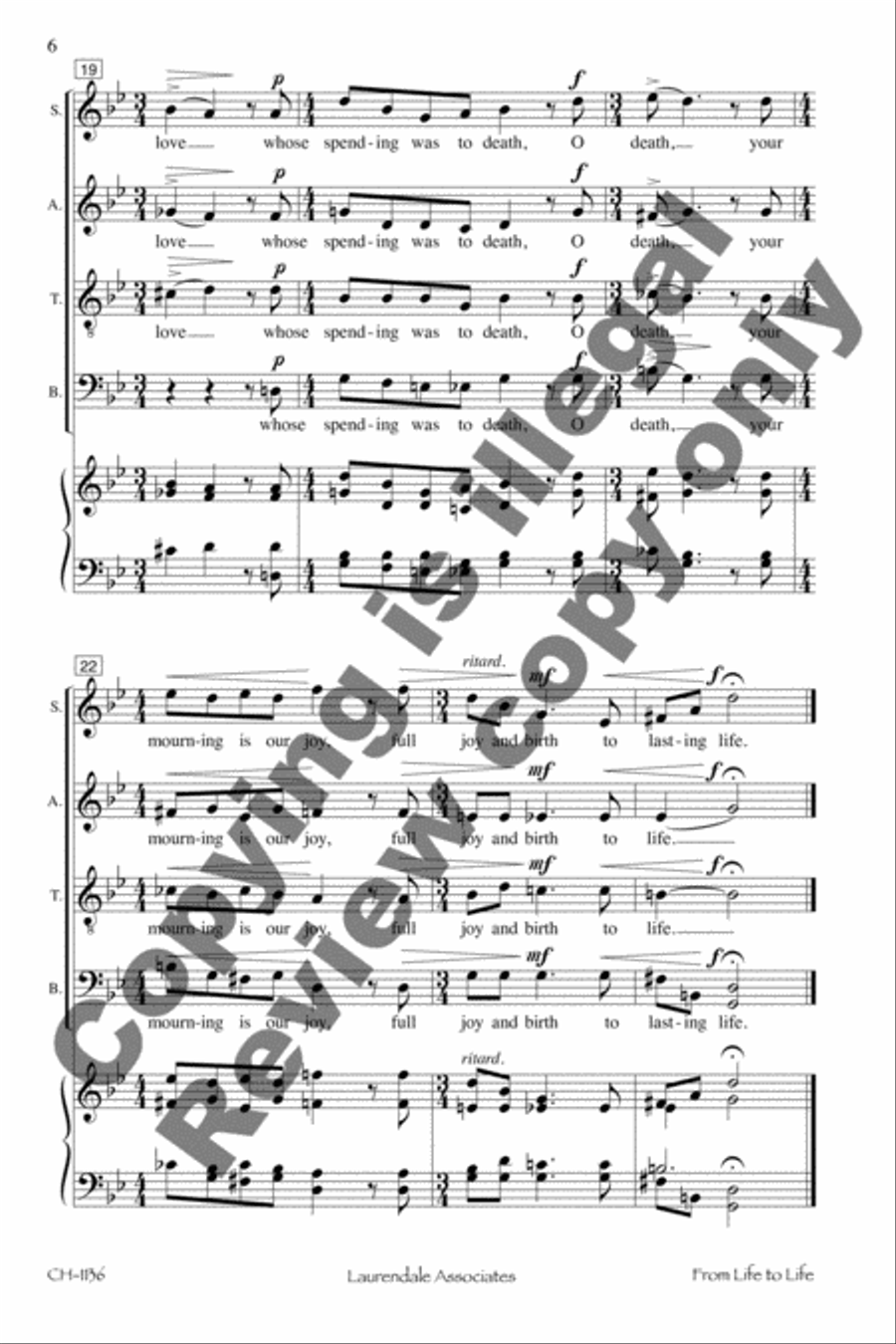 From Life to Life From Life to Life 4-Part scores gallery preview page 5