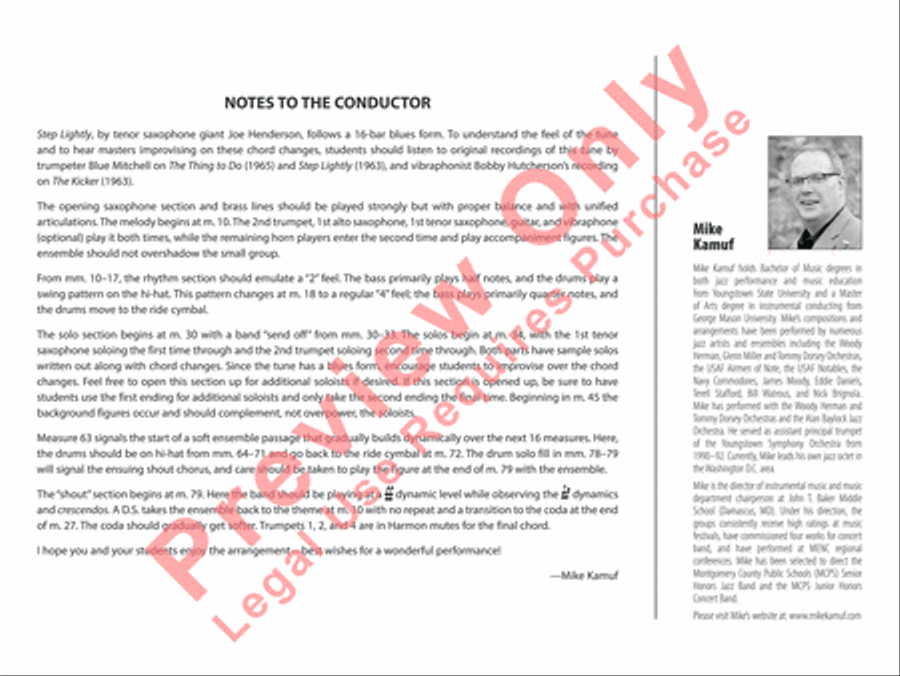 Step Lightly Jazz Ensemble scores gallery preview page 3