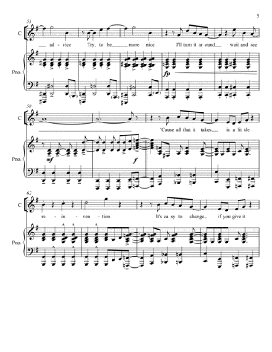 Sincerely, Me Sincerely, Me Voice scores gallery preview page 5