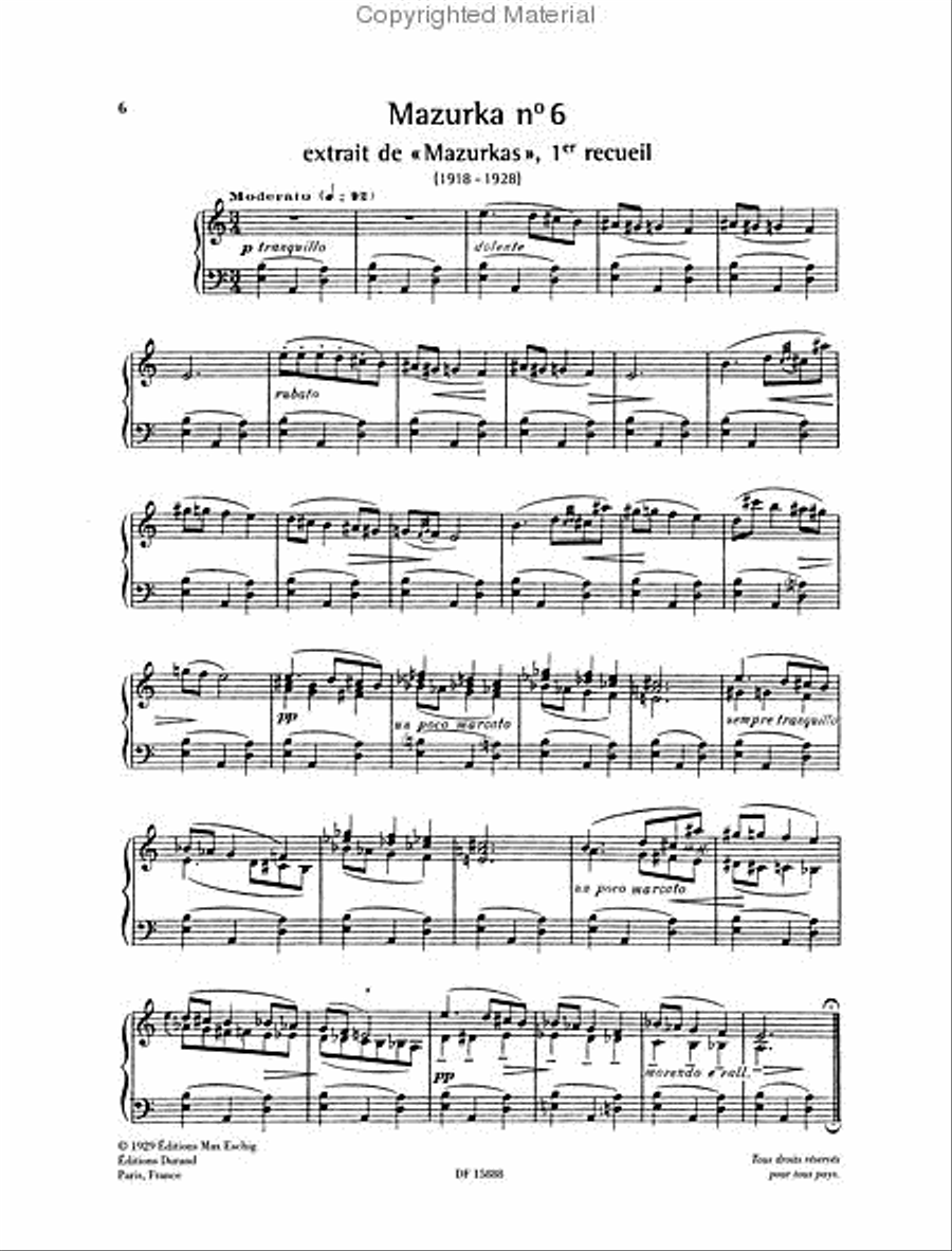The Best of Alexandre Tansman Piano Solo scores gallery preview page 3