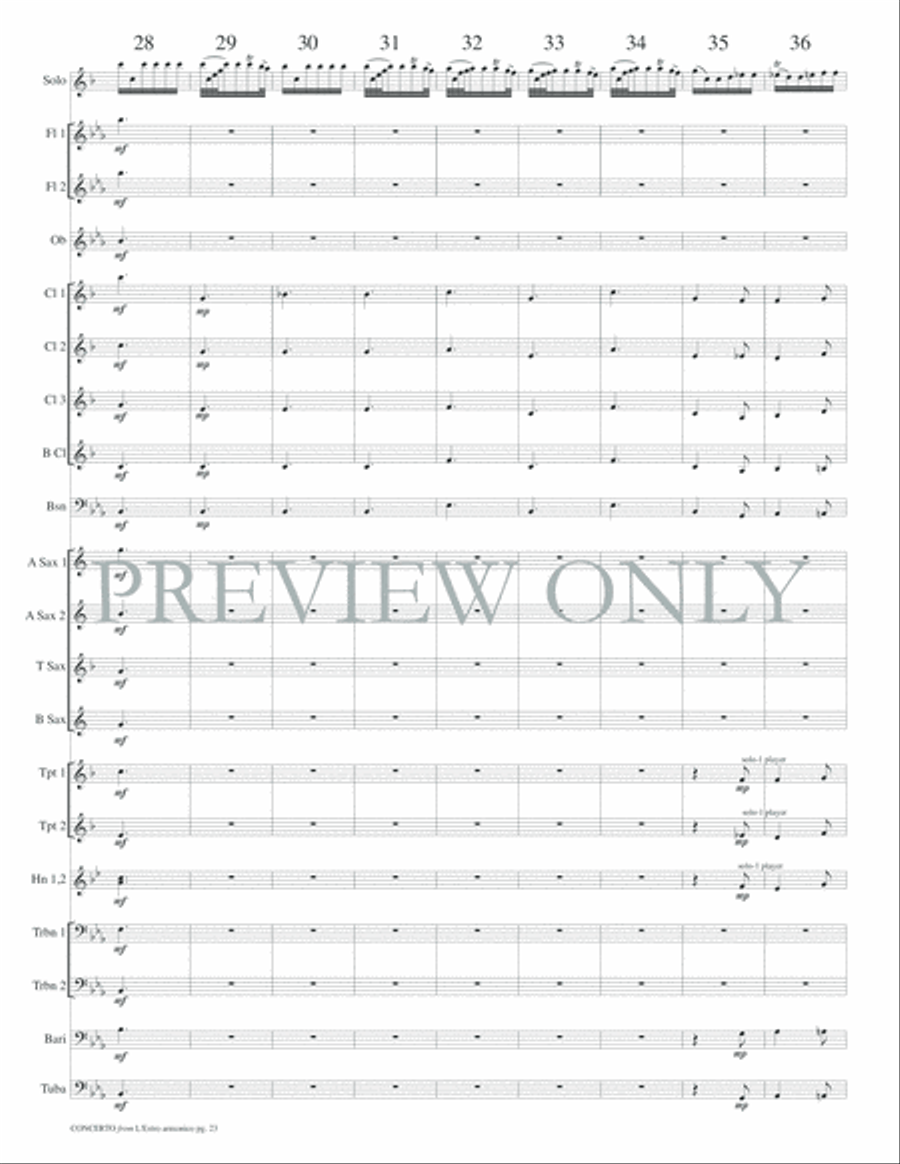 Concerto from L'Estro armonico Concert Band scores gallery preview page 26