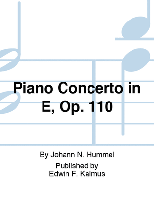 Piano Concerto in E, Op. 110