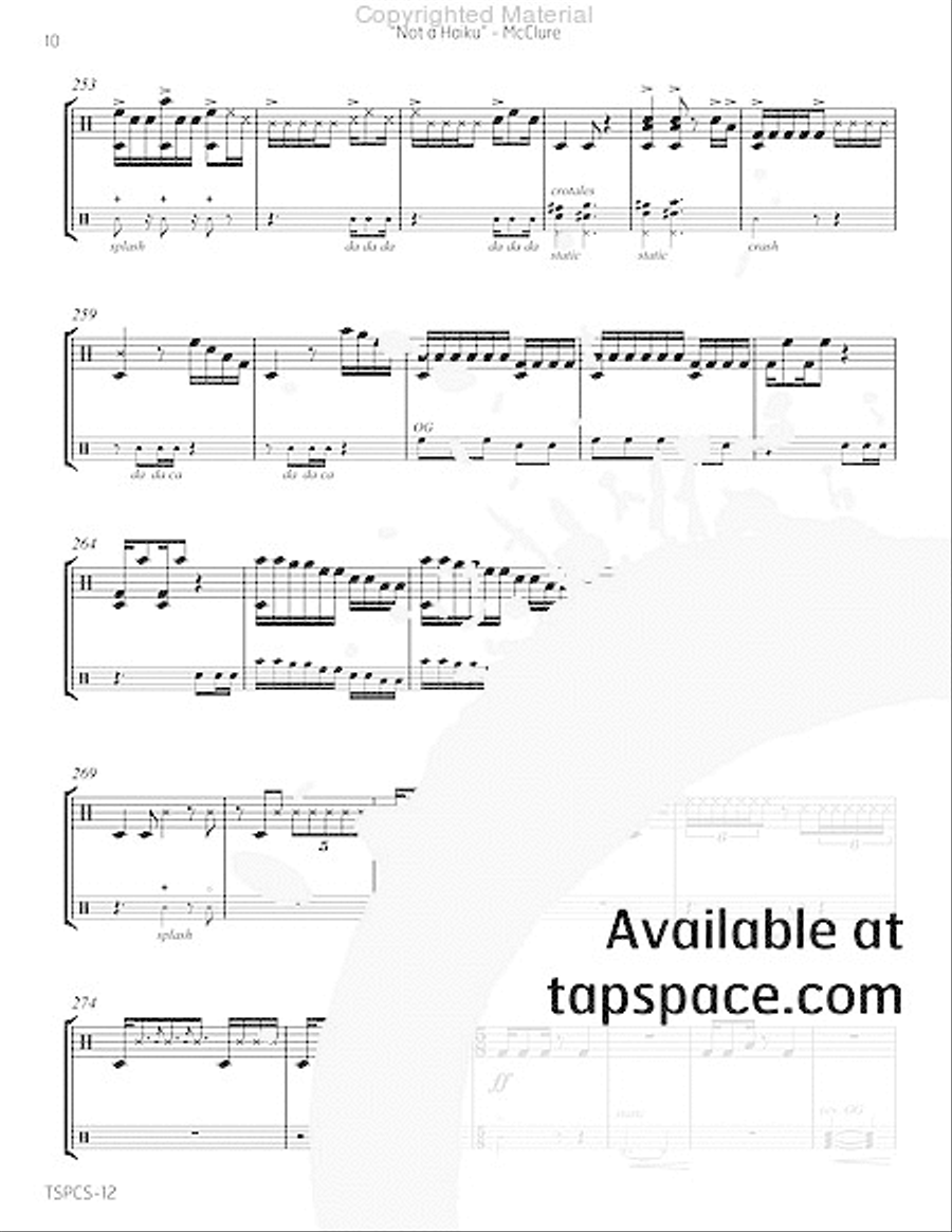 Integrated Elements No. 2 - Not a Haiku Percussion scores gallery preview page 13