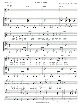 Christ is Born (piano accompaniment)