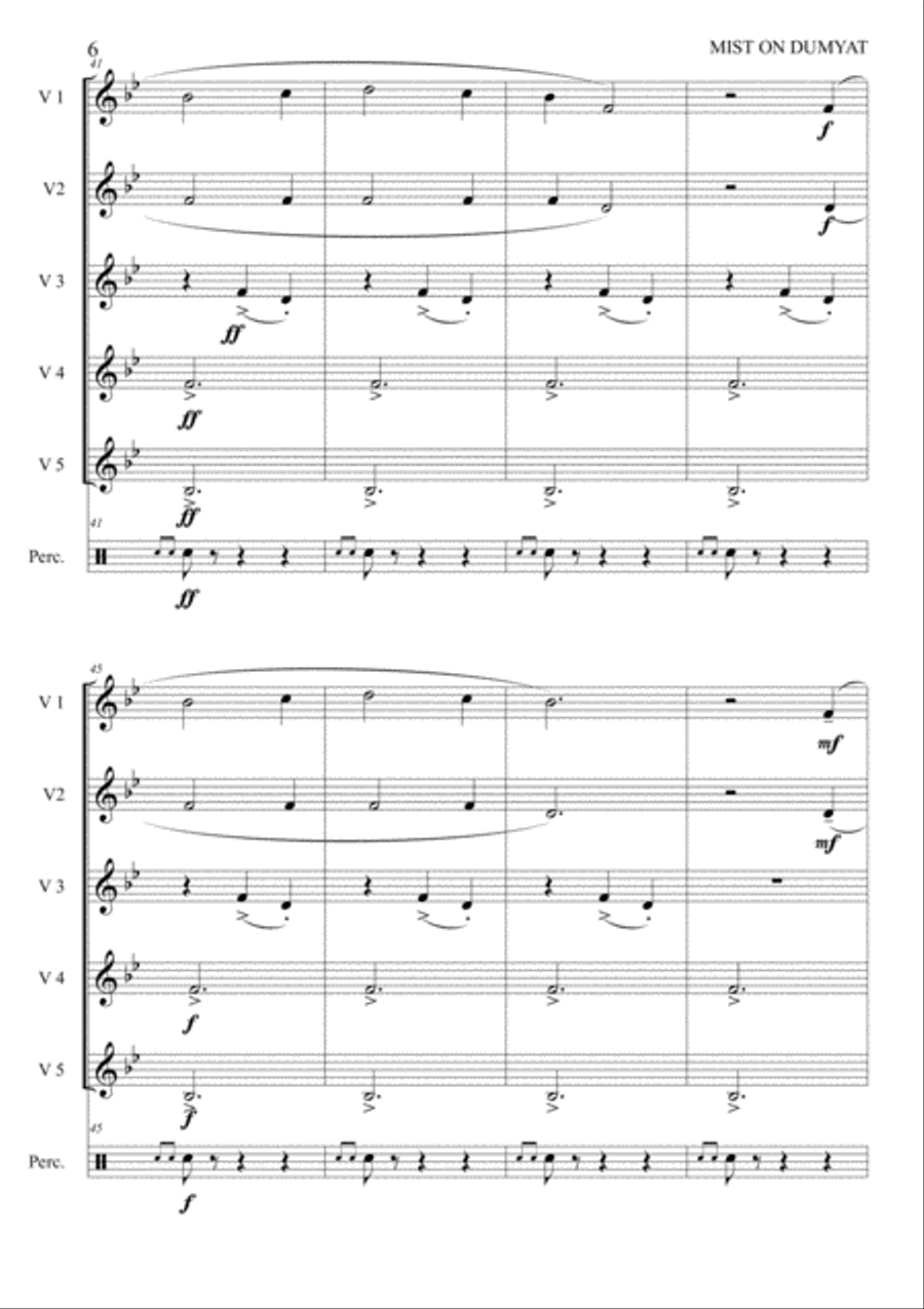 Mist on Dumyat - Flexible beginner band Concert Band scores gallery preview page 6