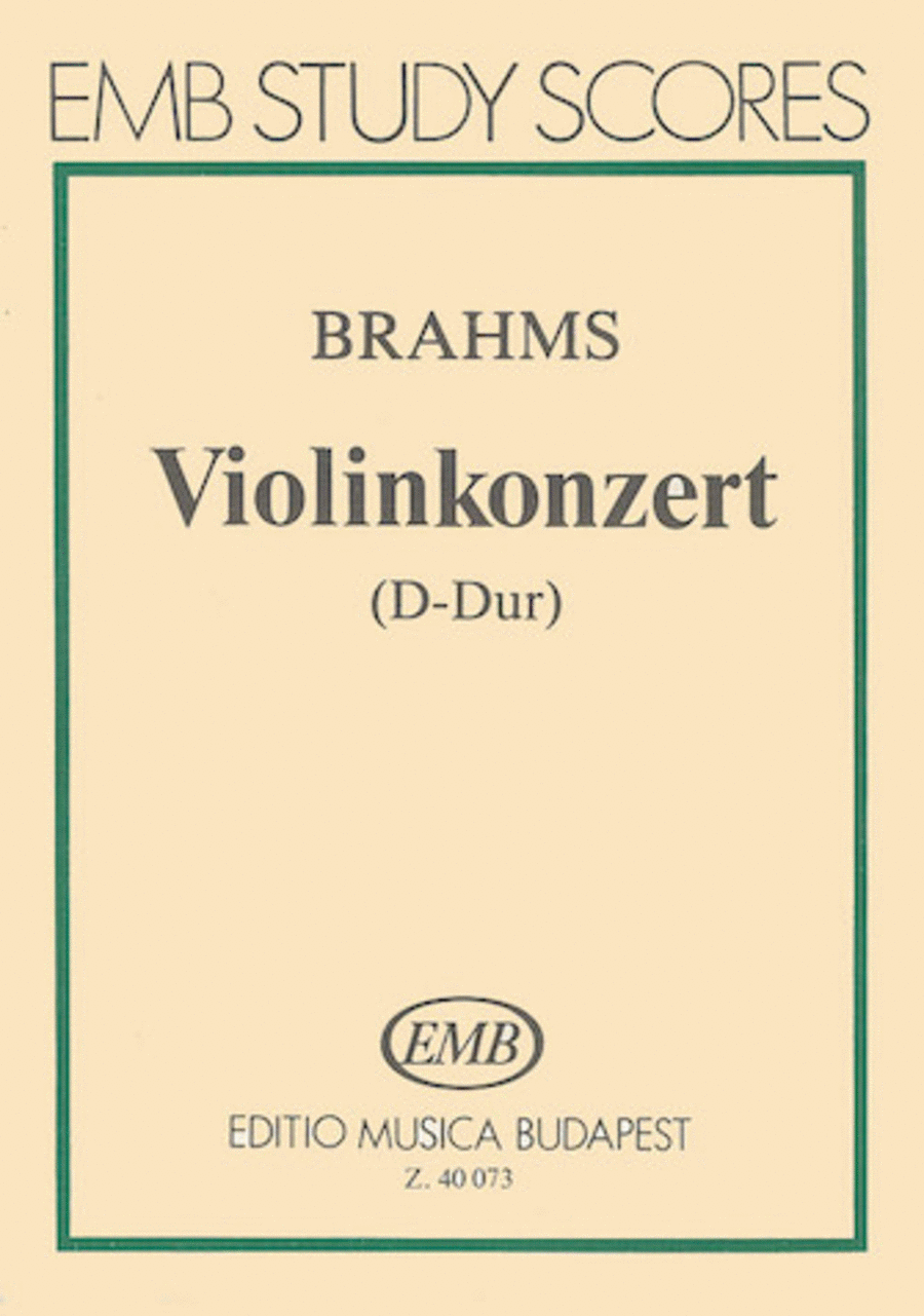 Concerto for Violin and Orchestra, Op. 77 by Johannes Brahms Violin Solo - Sheet Music