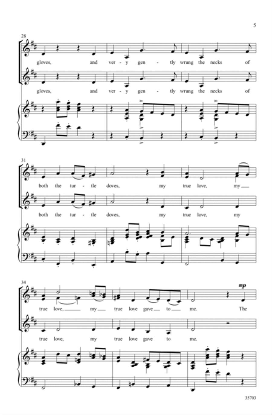 The Twelve Days After Christmas SSA scores gallery preview page 4